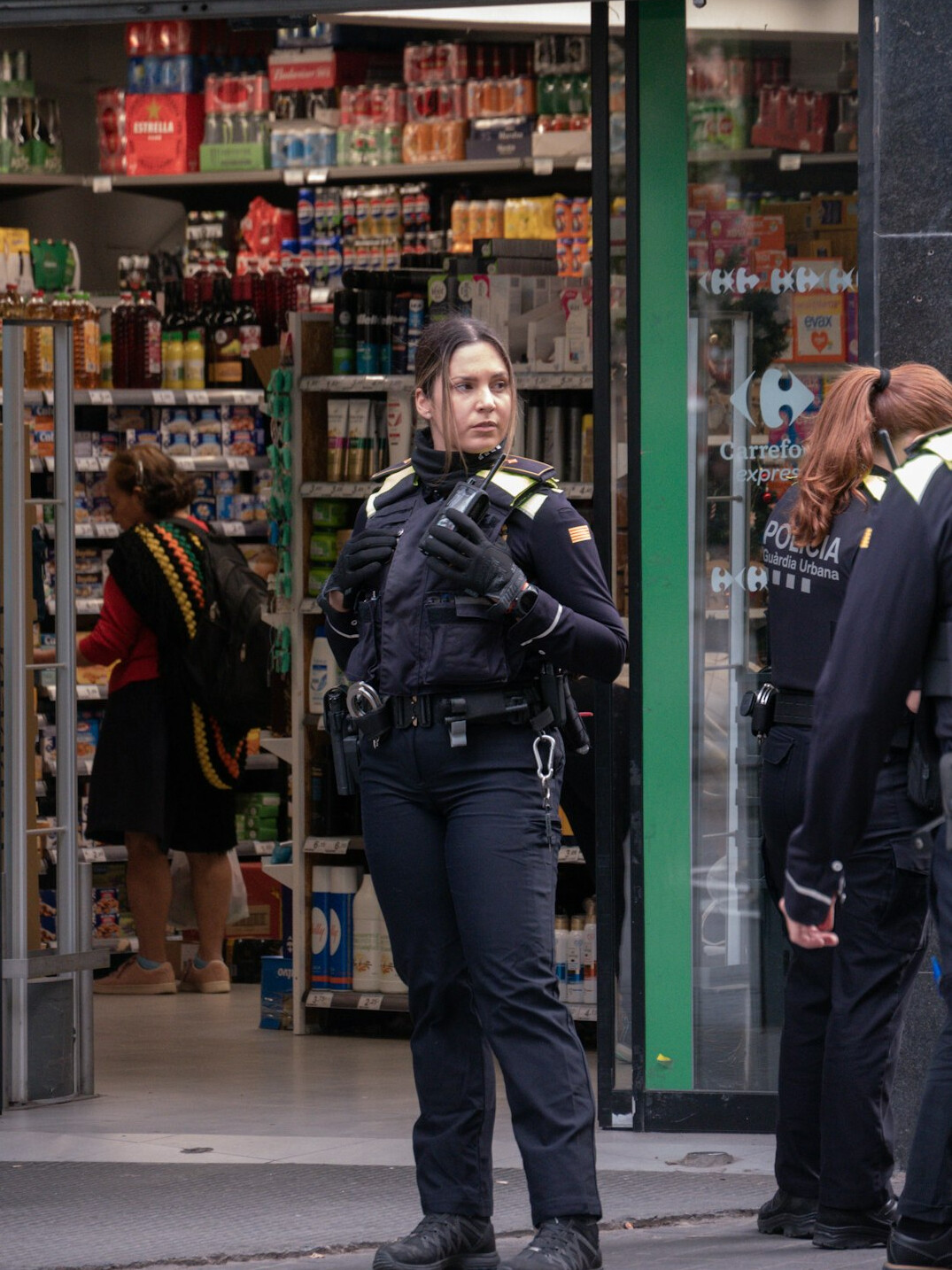 store detective watching customers