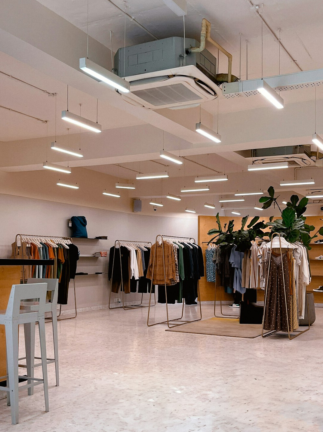 retail store interior with security