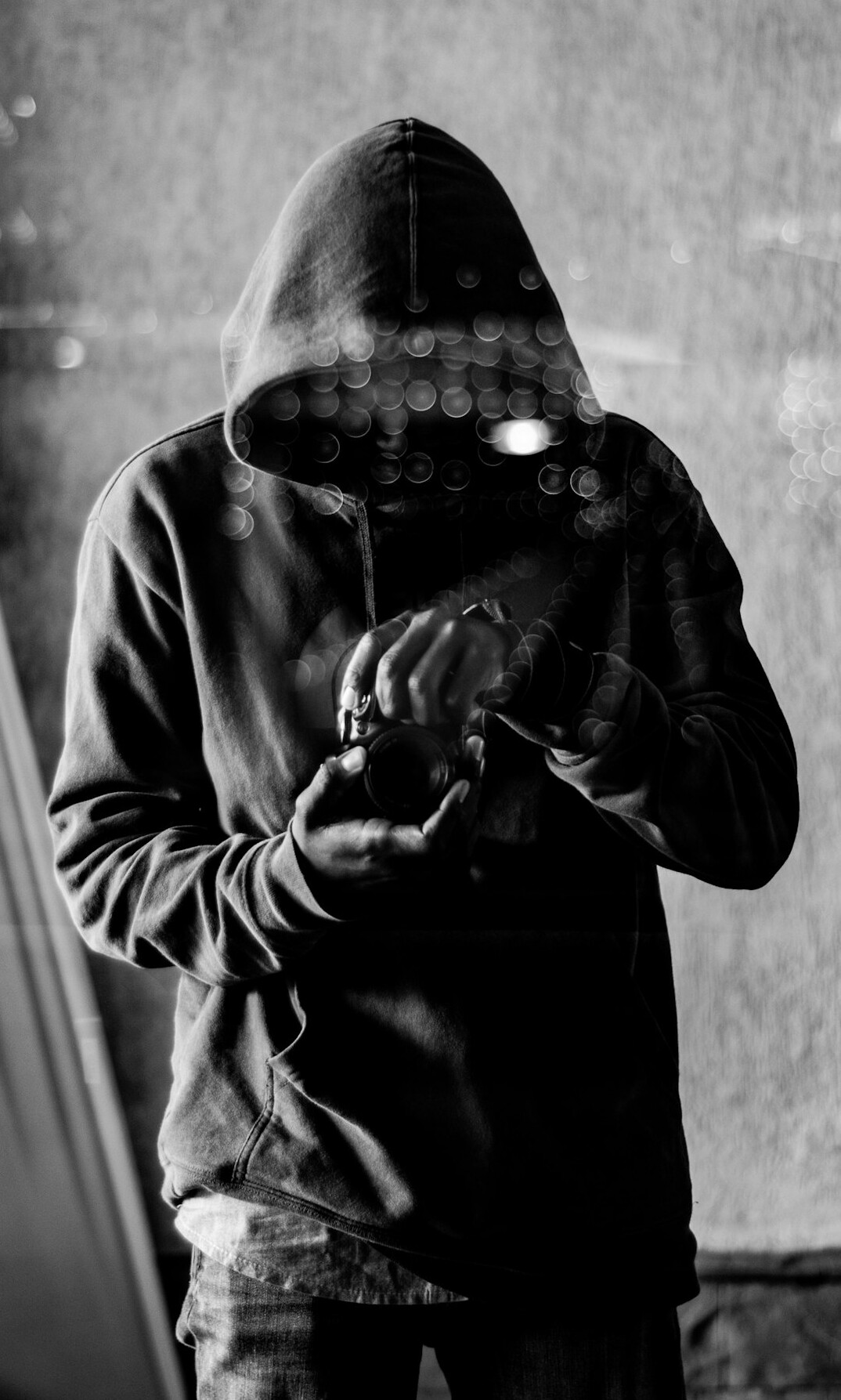 undercover detective in warehouse